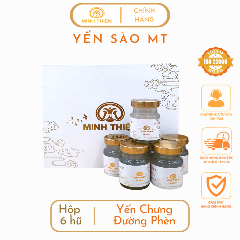Yến sào MT - Yến chưng đường phèn (Hộp 6 hủ)